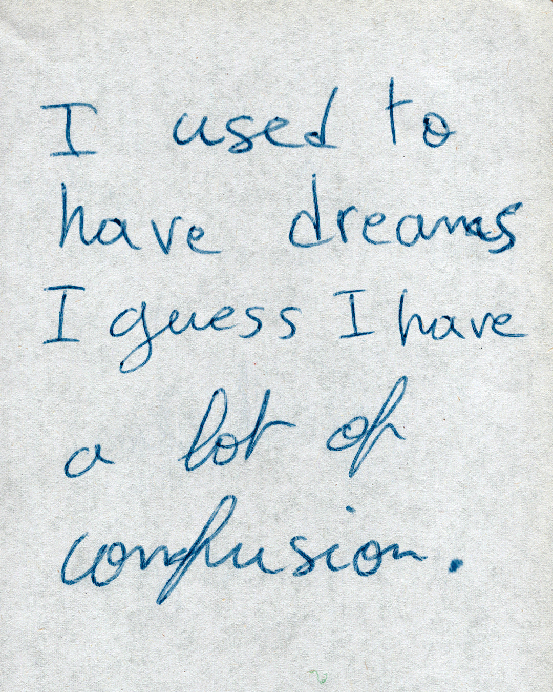 I wrote a poem once,